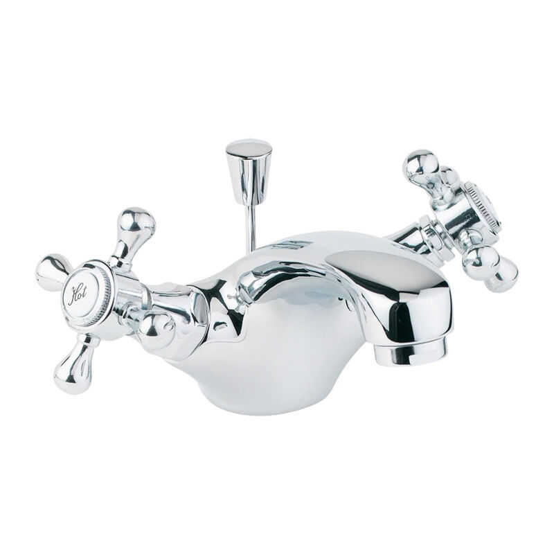 Deva Tudor Mono Basin Mixer Tap with Pop Up Waste - Chrome