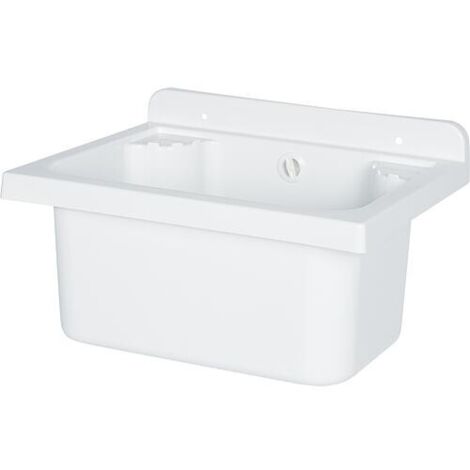 Déversoir Mini en plastique blanc, avec robinetterie, - lxP 425x340mm