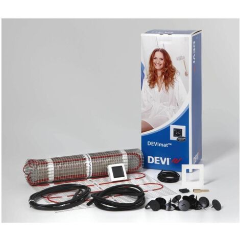 DEVI 140F0818 Dünnbettset 300 W Typ:DTIF, 2,0 m² mit Thermostat DEVIreg Touch-'1013160'