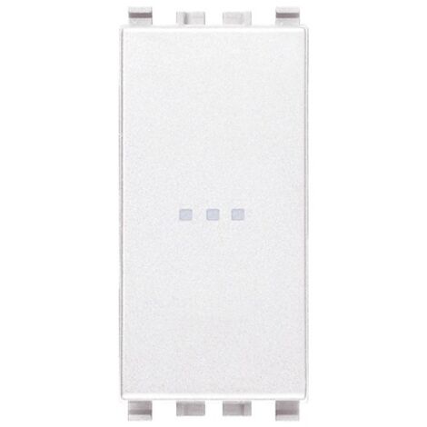 Déviateur Vimar Eikon axial blanc 1P 16A éclairable 20105.B