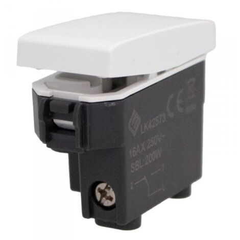 Deviatore 1P 16A Colore Bianco Compatibile Con Bticino Living e Vimar Plana