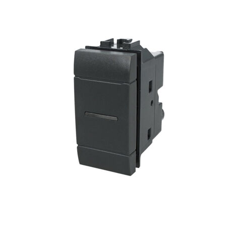 Deviatore Assiale 1P 10A 230V Nero Compatibile Bticino Living