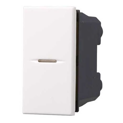 Deviatore assiale 1P 16A 250V compatibile Bticino Axolute colore bianco Ettroit AB0701