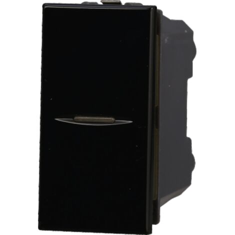 Deviatore assiale 1P 16A 250V compatibile Bticino Axolute colore nero Ettroit AN0701