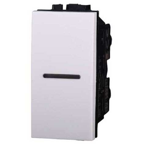 Deviatore assiale 1P 16A 250V compatibile Bticino Livinglight colore bianco