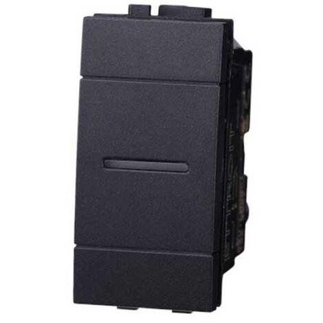 Deviatore assiale 1P 16A 250V compatibile Bticino Livinglight colore nero