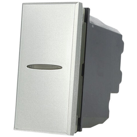Deviatore Assiale 1P 16A Unipolare Silver Tech Compatibile Bticino Axolute SD20013T