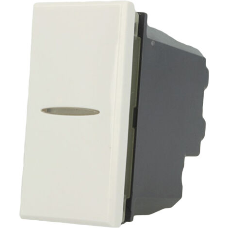 Deviatore Assiale Bianco 1P 16A Unipolare Bianco Compatibile Bticino Axolute