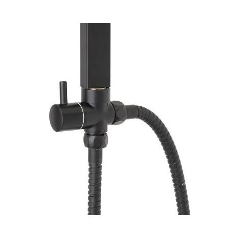 DEVIATORE COLONNE DOCCIA OTTONE NERO OPACO