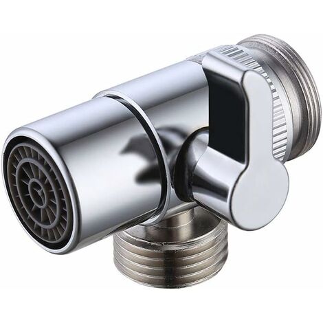 Deviatore doccia per cucina o bagno Pezzo di ricambio per rubinetto lavabo M22 X M24 Cromo lucido, PV10-CH