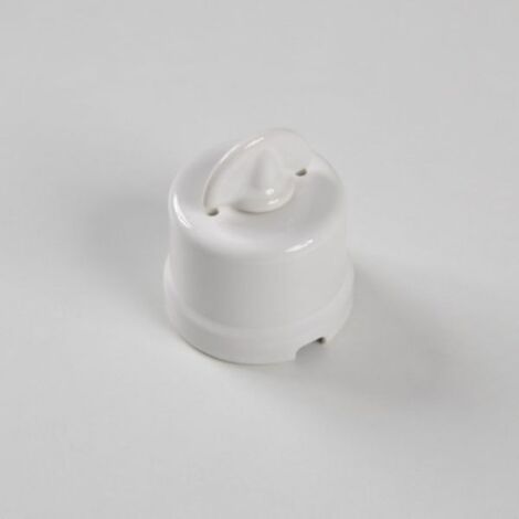 Deviatore rotativo in ceramica porcellana vintage art9007/ir/bi fai bianco