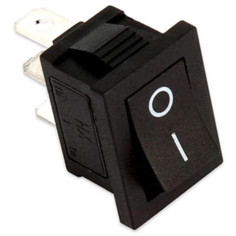 DEVIATORE TASTO PICCOLO NERO 13X20mm 3 contatti UNIVERSALE VARI USO