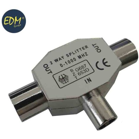 Deviatore TV 1 presa + 2 basi metalliche extra a scomparsa