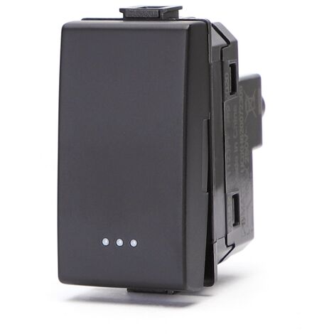 Deviatore unipolare 16AX nero compatibile anche con BTicino Matix
