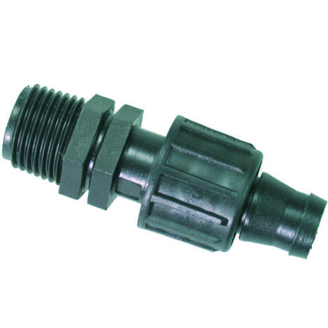 Deviazione per tape con filetto maschio in polipropilene - ø mm.16xm 1/2