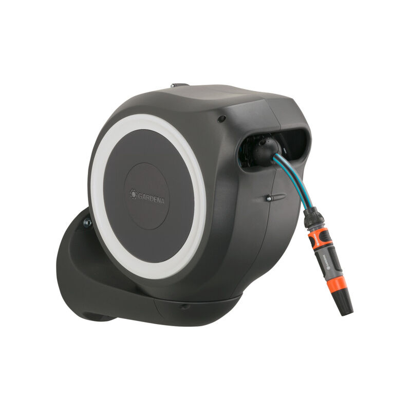 Dévidoir automatique mural RollUp s 15 m Blanc (18602-20) - Gardena