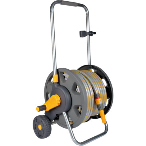 Dévidoir chariot équipé - HOZELOCK - avec tuyau 50 m - diam 12,5mm (livré assemblé) - Garantie 2 ans