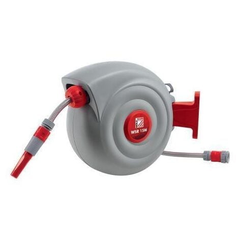 Dévidoir de tuyau 1/2 pouces Holzmann Maschinen WSR15M 15 m gris, rouge