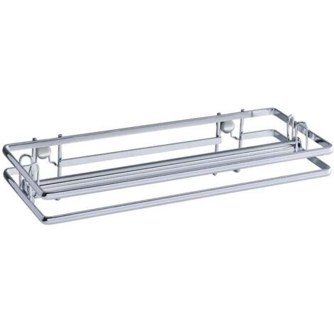 Dévidoir essuie tout mural Style, porte sopalin mural, fixation sans perçage possible avec adaptateur Loc, métal, 32x4x13 cm, Argent