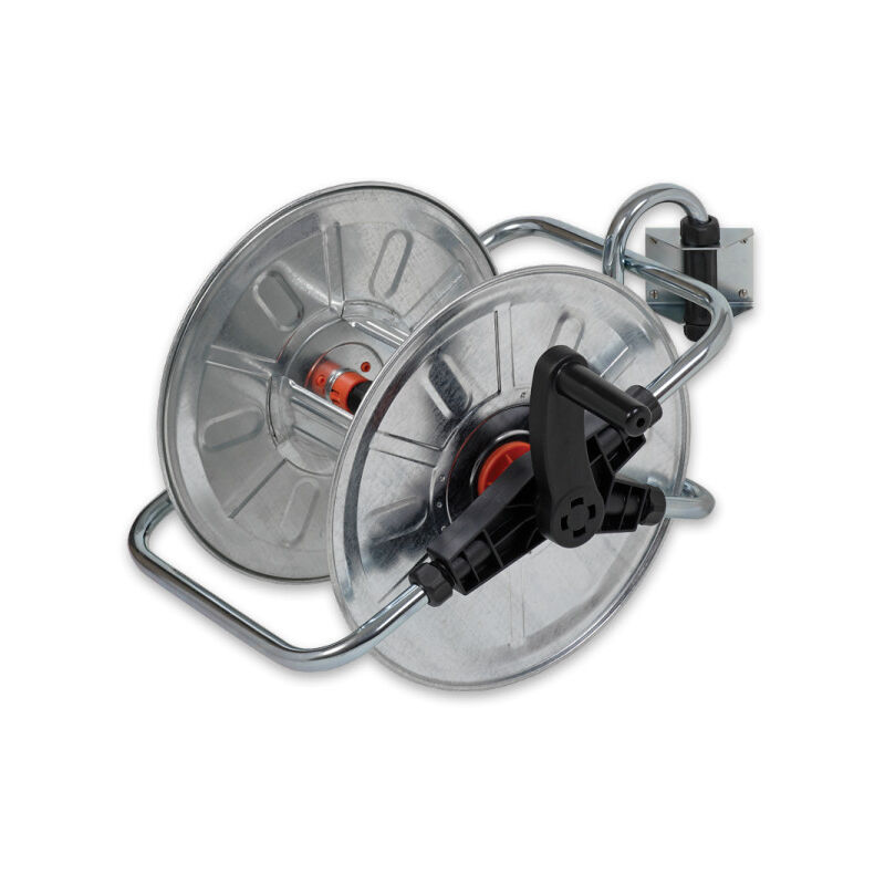 Dévidoir mural orientable pour tuyau d'arrosage 1/2'' 50m 3/4' 35m