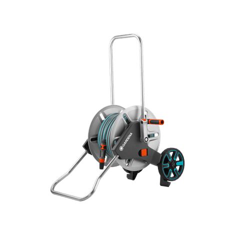 Devidoir/roues aquaroll m metal equipe av 25m de tuyau diam. int.15mm