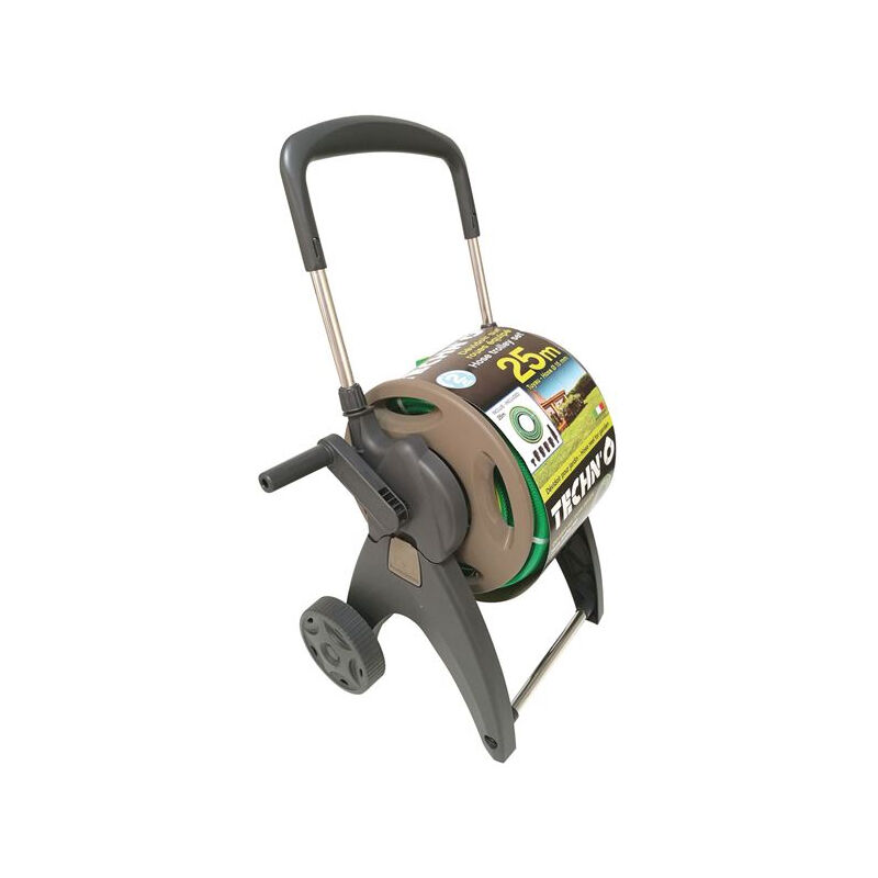 dévidoir sur roues équipé monté 15mm 25m raccord et lance - techn