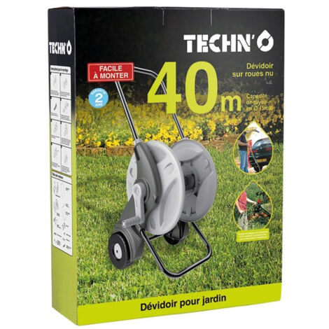Dévidoir Sur Roues Nu Alu Et Plastique 40m - Techn