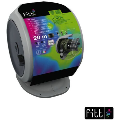 Dévidoir tuyau d'arrosage Fitt Freel Grey 20 mêtres Nozzle Box