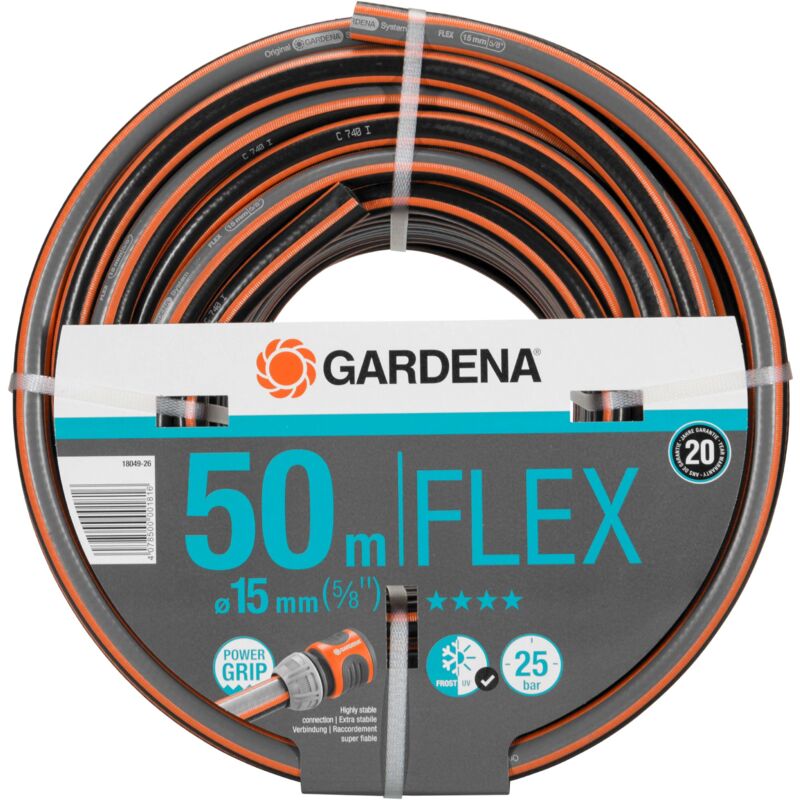 Gardena - Tuyau d'arrosage Comfort flex 15 mm (5/8'') 50 m (18049-26)