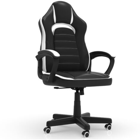 Devoko Gaming Stuhl Bürostuhl Drehstuhl Computerstuhl Schreibtischstuhl Ergonomischer Chefsessel PU,