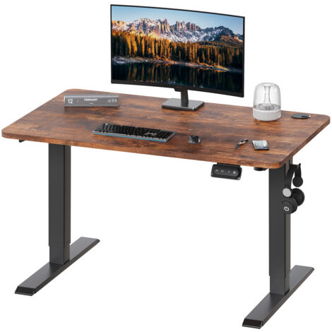 Devoko – Table élévatrice de bureau réglable en hauteur 100 cm – Capacité de charge 70 kg – Fonction mémoire 2 niveaux – Vitesse ajustement 18 mm/s