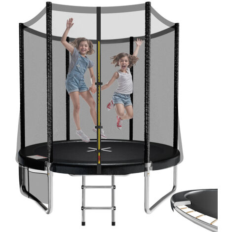 Devoko – Trampoline extérieur enfants Ø183cm – Charge max 50 kg – Filet de sécurité renforcé – Structure en acier galvanisé – Installation rapide