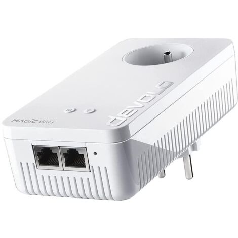 devolo Magic 1 WiFi - Adaptateur CPL 1200 Mbps et Wi-Fi AC1200 dual-band (AC867 + N300) MESH avec 2 ports Fast Ethernet