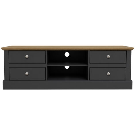 LPD FURNITURE Devon TV Unit Charcoal