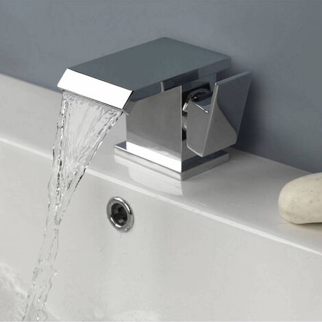 Devon Waterfall Bath Filler Mixer, Basin Tap & Waste Chrome