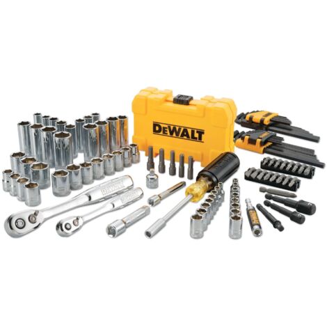 Dewalt 108 Piece Metric - Imperial 1/4 3/8 Mechanics Tool Set DWMT73801-1