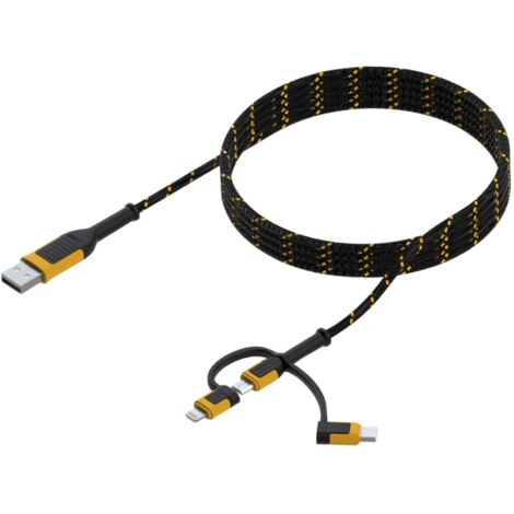 Dewalt 131 1356 DWG Reinforced Braided 3-in-1 Combo Cable 1.8m (6ft) DWT1311356