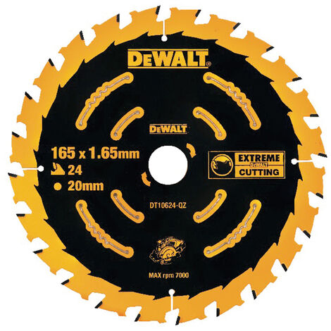 DeWALT DT10624-QZ 165 X 20mm X 24T Extreme Cordless Circular Saw Blade