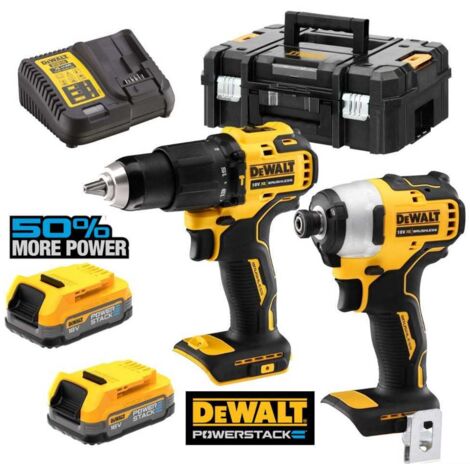 DEWALT 18V 1.7Ah Impact Driver + Drill Pack - DCK2062E2T-QW