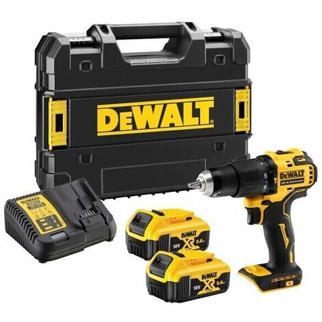 STANLEY BLACK & DECKER DeWALT DCD709P2T 2-Gang Akku Schlagbohrschrauber Bohrschrauber 18V - 2x5Ah mit T-STAK-Box