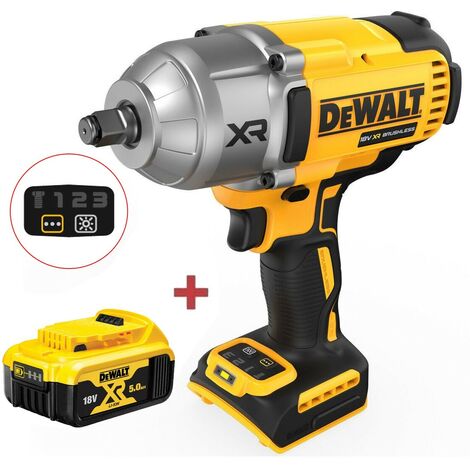 Dewalt 18v DCF900N XR High Torque Impact Wrench 1/2"" 1396Nm + DCB184 5ah Battery