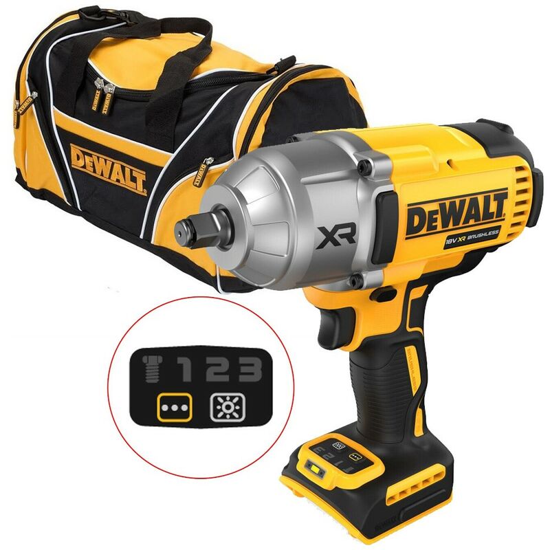 18v DCF900N xr High Torque Impact Wrench Li-Ion 1/2'' 1396Nm + Tool Bag - Dewalt