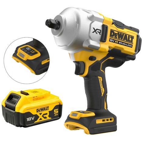 Dewalt 18v DCF961N XR High Torque Impact Wrench 1/2"" 1626Nm Bare + 5ah Battery