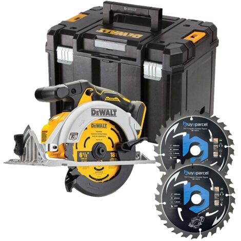 DeWalt 18v DCS565N XR Brushless Compact 165mm Circular Saw + Tstak +2 BAP Blades