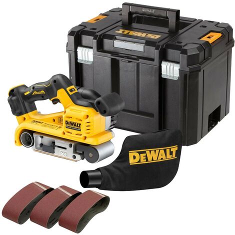 Dewalt 18v DCW220NT Cordless Brushless XR Belt Sander 75mm + Tstak + 3 Sheets