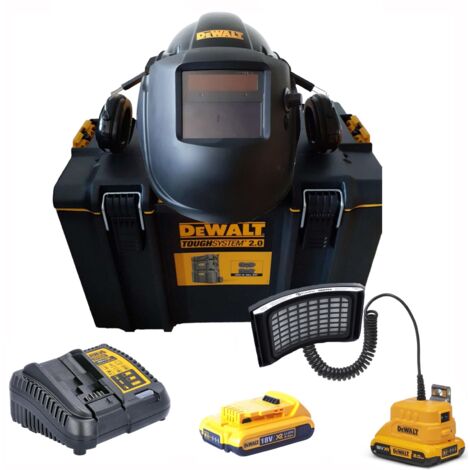 Dewalt 18v Powered Air Purifying Respirator & Welding Lens P3 Filter x2 2ah Kit