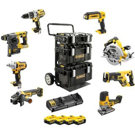 DEWALT 18V XR sin escobillas Premium Tool Kit + 4 x 5Ah Li-Ion Baterías - DCK856P4