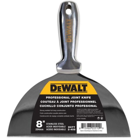 DeWALT 200mm (8-inch) Stainless Steel Drywall Jointing and Filling Knife