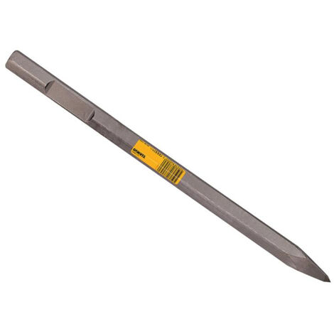 DEWALT 30Kg Steel Bull Point Chisel - 400Mm, 28Mm Hex Shank
