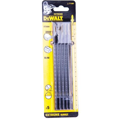 DEWALT 5 LAME PER SEGHETTO ALTERNATIVO 180 x 2 mm T718BF PANNELLI SANDWICH
